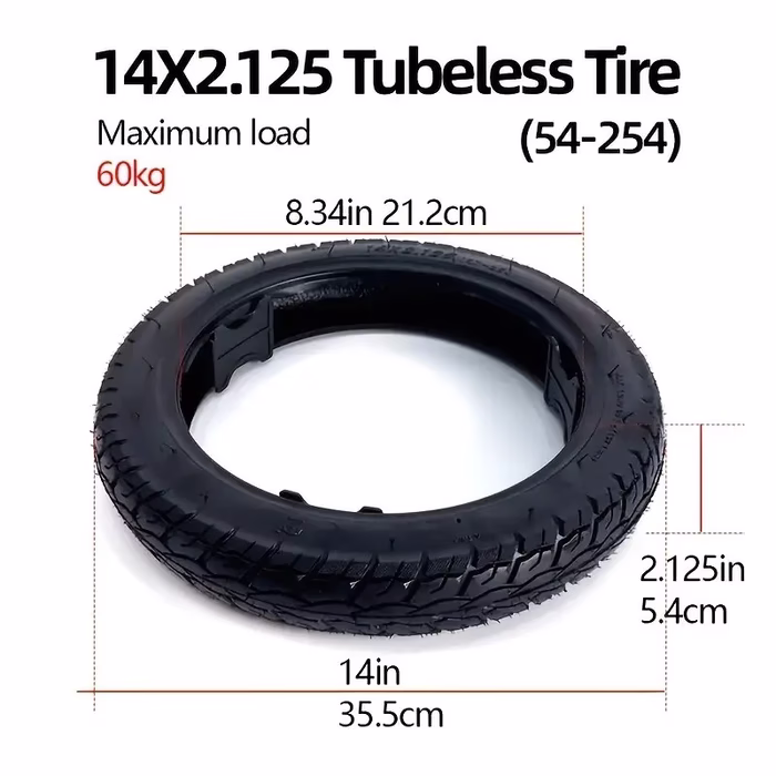 14inch * 2.125 size vacuum tires for G11 electric bike