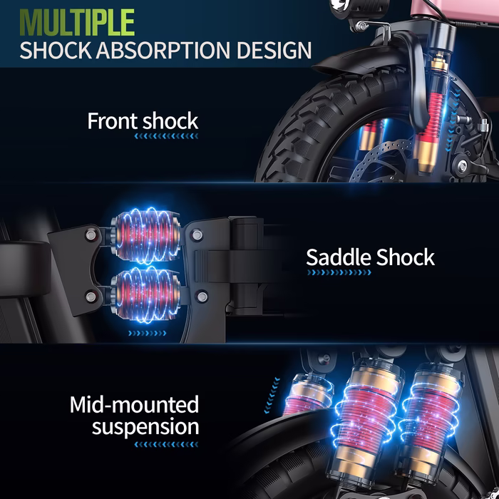 F9 Folding PINK Electric Bike 
