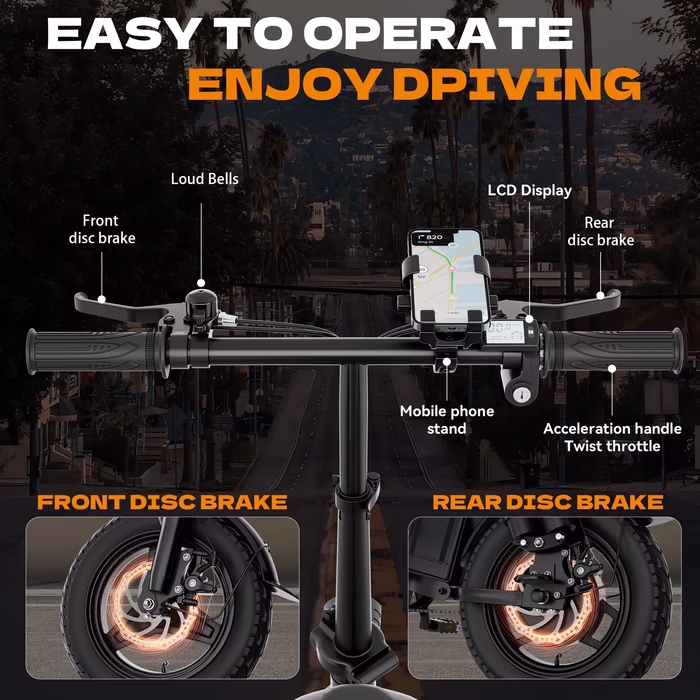 F9 Folding PINK Electric Bike 