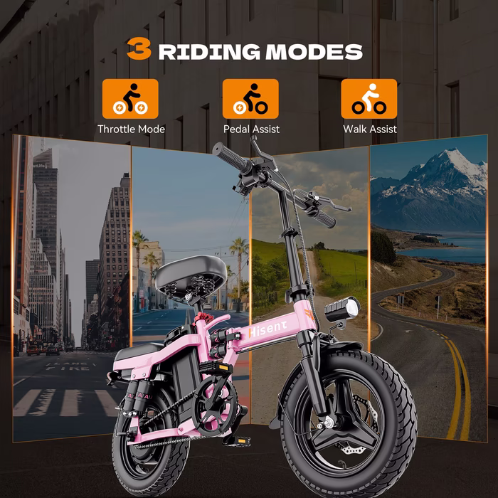 F9 Folding PINK Electric Bike 