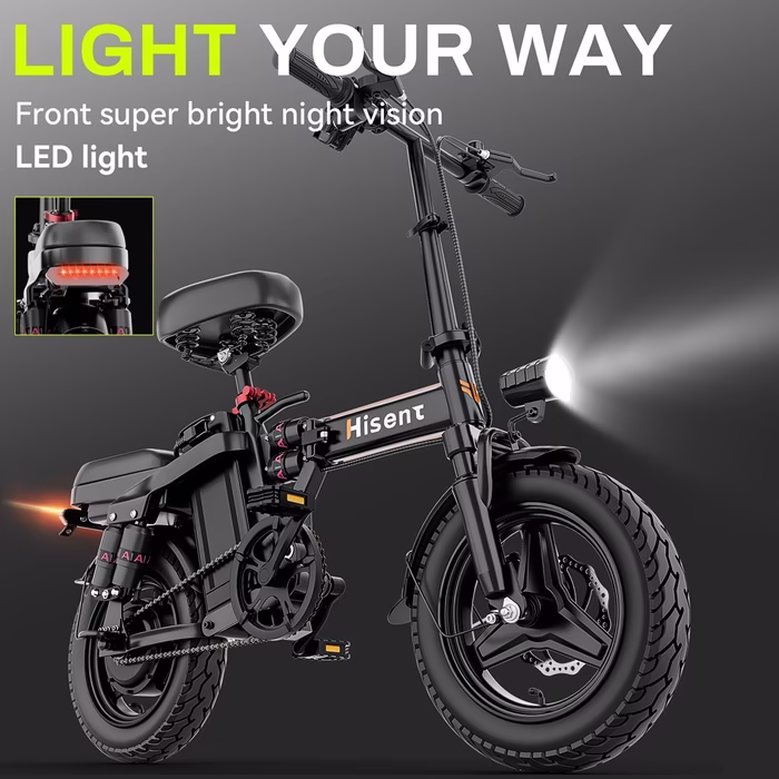 F9 Folding Black Electric Bike