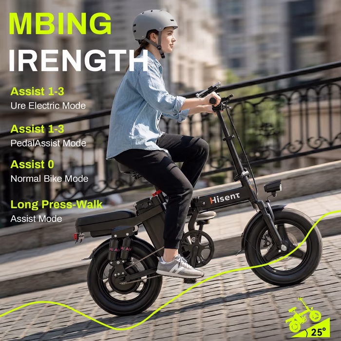 F9 Folding Black Electric Bike