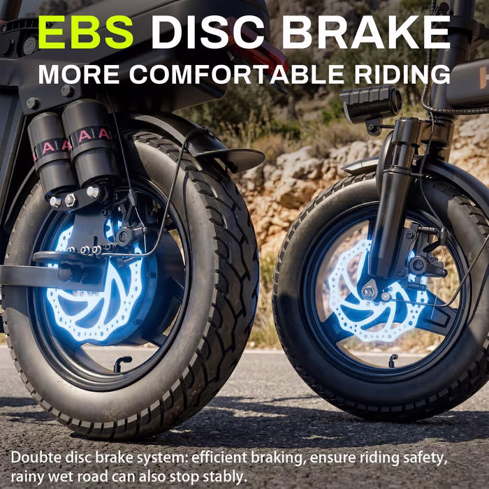 F9 Folding Black Electric Bike