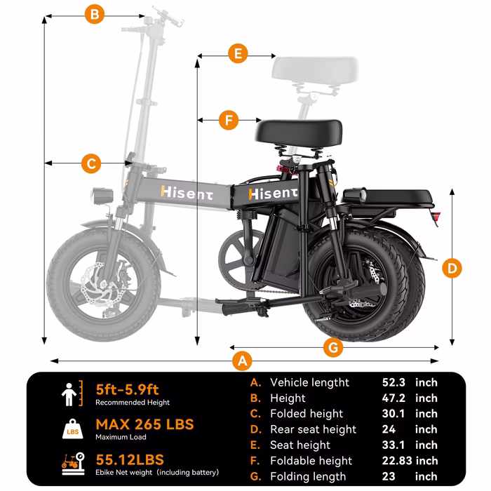 G11 Commuter Black Electric Bike With Battery Indicator