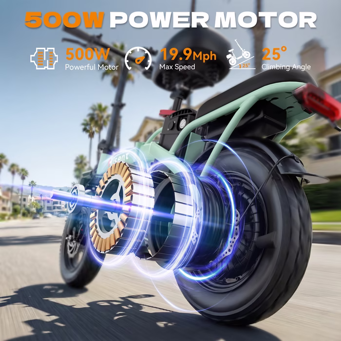 G11 Commuter Green Electric Bike With Battery Indicator