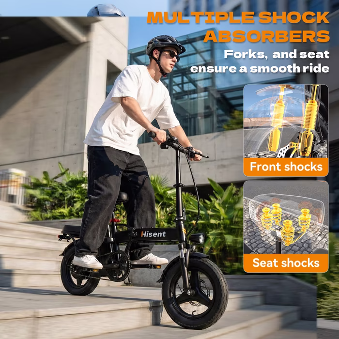 G11 Commuter Black Electric Bike With Battery Indicator