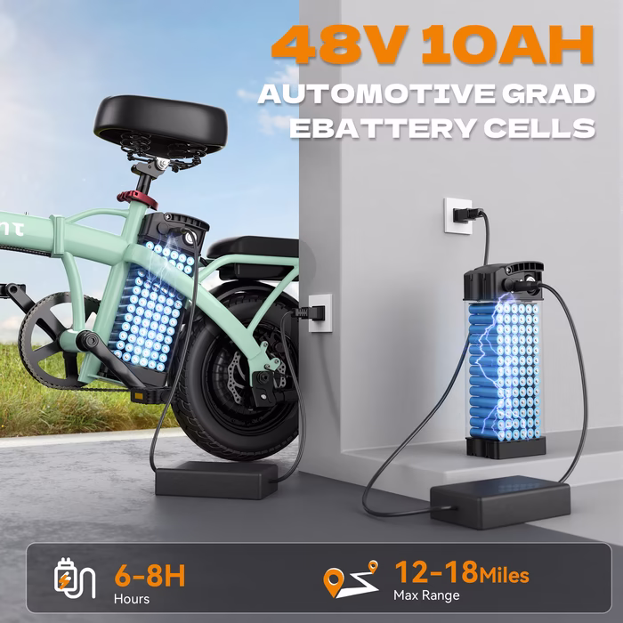 G11 Commuter Green Electric Bike With Battery Indicator