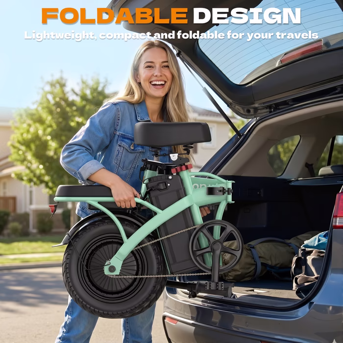 G11 Commuter Green Electric Bike With Battery Indicator