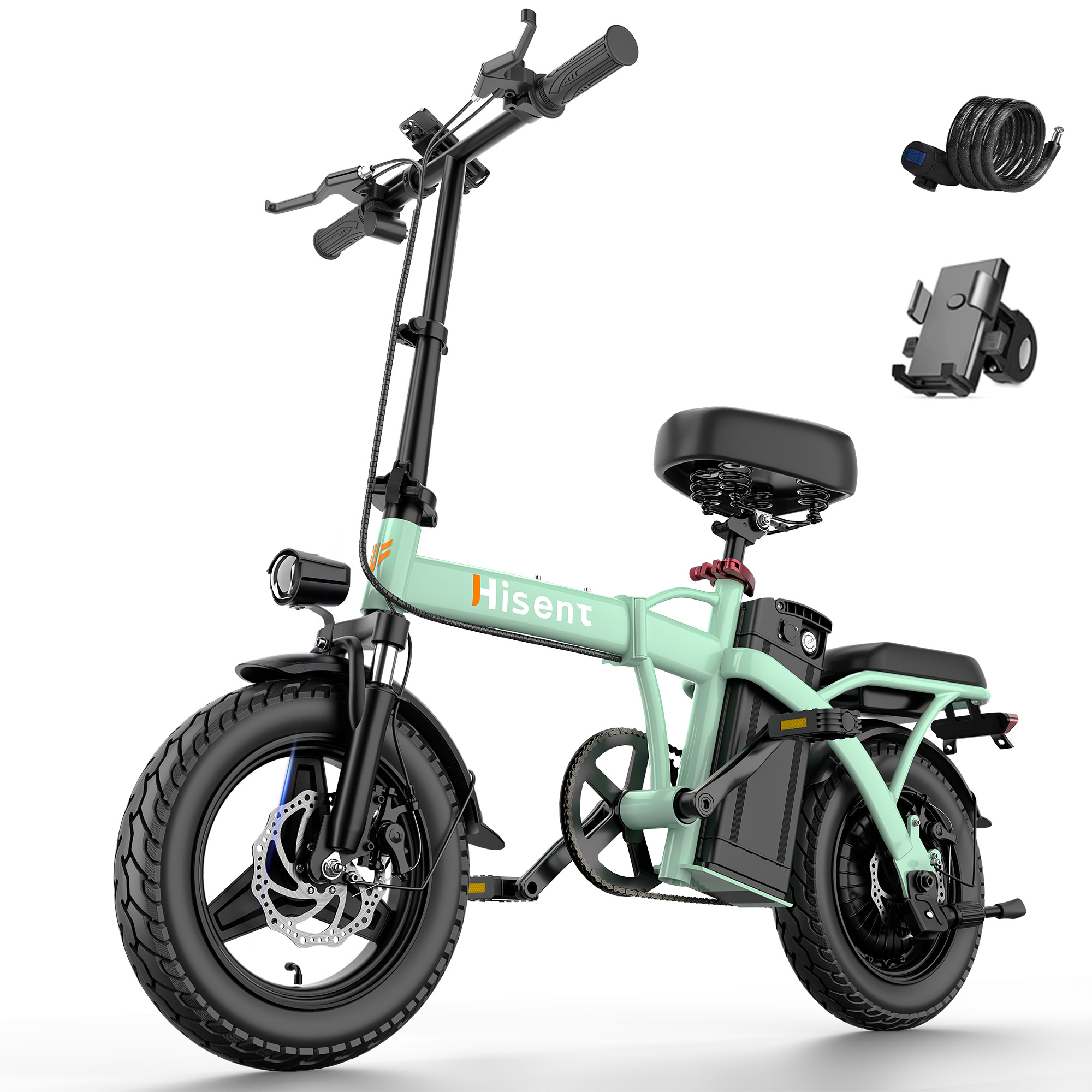 Hisent  Green G11 Electric Bike-GREEN