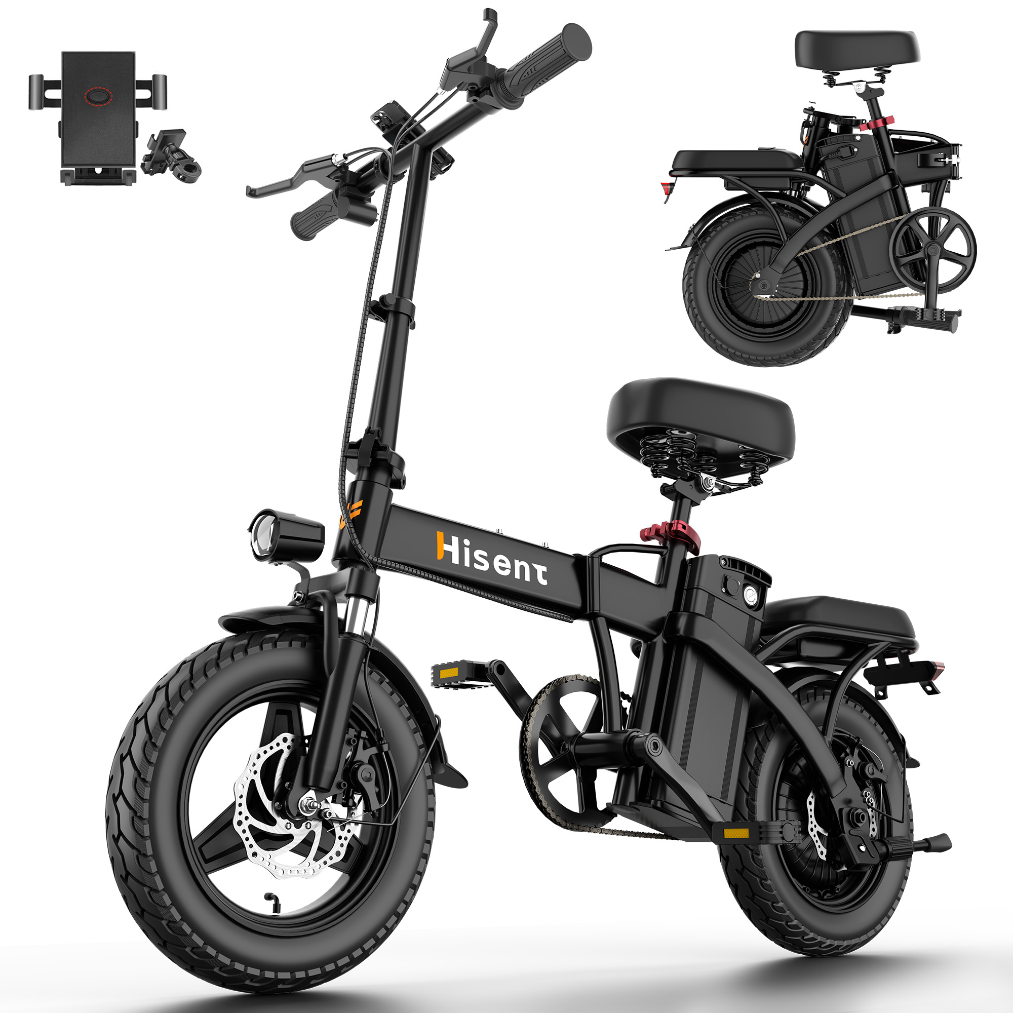 Hisent  Black  G11 Electric Bike