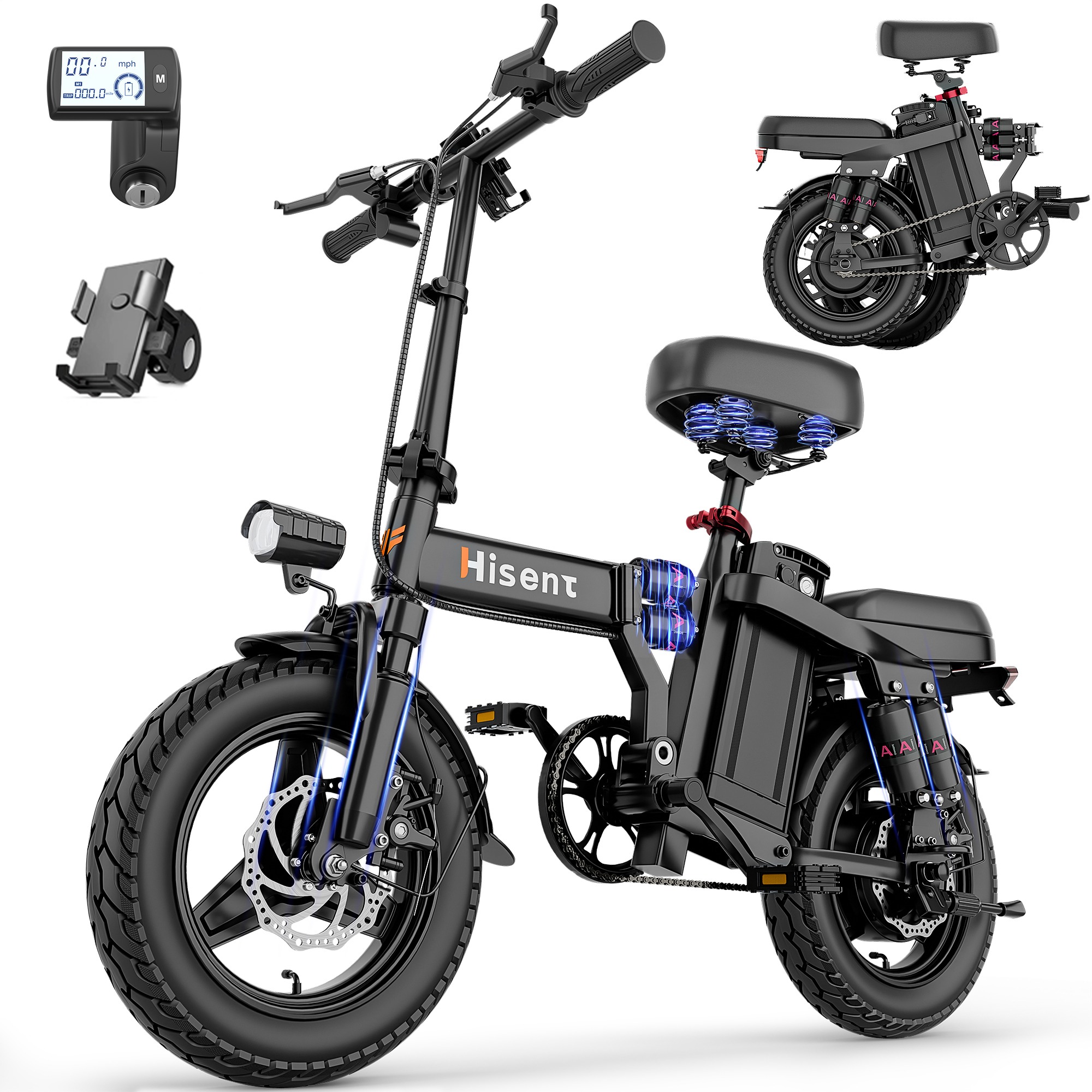 Hisent F8 Folding Electric Bike 